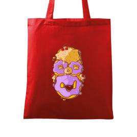 Sacosa din panza homer donut rosu