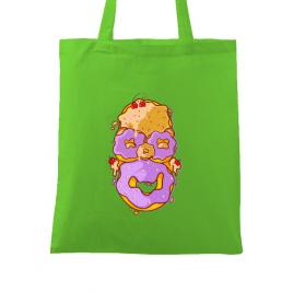 Sacosa din panza homer donut verde mar