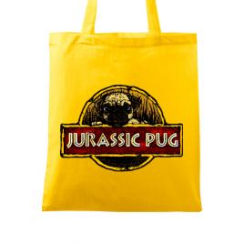 Sacosa din panza jurassic pug galben