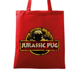 Sacosa din panza jurassic pug rosu
