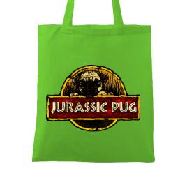 Sacosa din panza jurassic pug verde mar