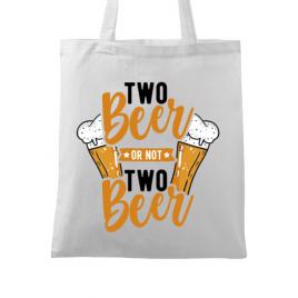 Sacosa din panza two beer alb