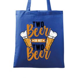 Sacosa din panza two beer albastru regal