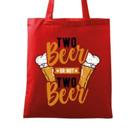 Sacosa din panza two beer rosu