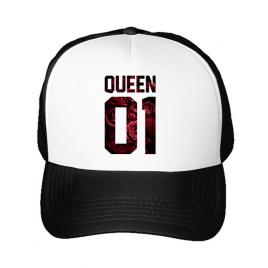 Sapca personalizata flower queen alb