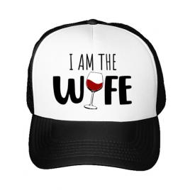 Sapca personalizata i am the wife alb