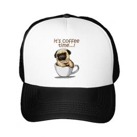 Sapca personalizata its coffee time alb