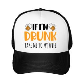 Sapca personalizata take me to my wife alb