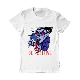 Tricou adler barbat be positive alb