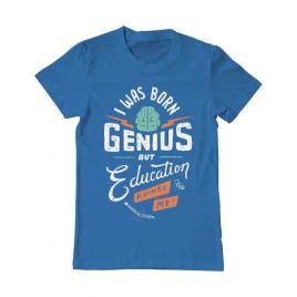 Tricou adler barbat born genius albastru azuriu