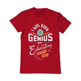 Tricou adler barbat born genius rosu