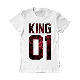 Tricou adler barbat flower king alb