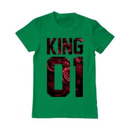 Tricou adler barbat flower king verde mediu