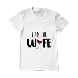 Tricou adler barbat i am the wife alb