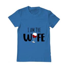 Tricou adler barbat i am the wife albastru azuriu