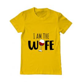 Tricou adler barbat i am the wife galben
