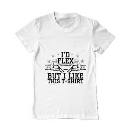Tricou adler barbat i like this tshirt alb