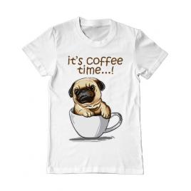 Tricou adler barbat its coffee time alb