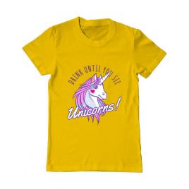 Tricou adler barbat lets drink galben