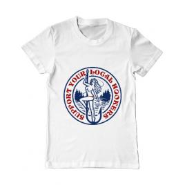 Tricou adler barbat support your local hookers alb
