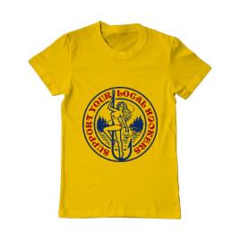 Tricou adler barbat support your local hookers galben