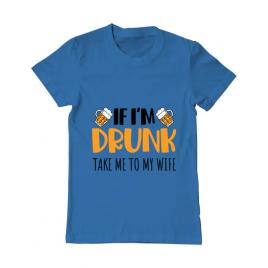 Tricou adler barbat take me to my wife albastru azuriu