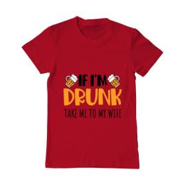 Tricou adler barbat take me to my wife rosu