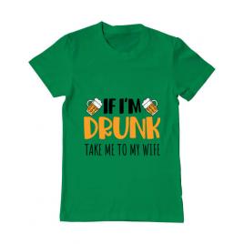 Tricou adler barbat take me to my wife verde mediu