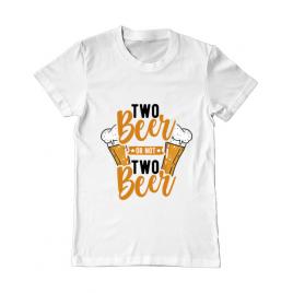 Tricou adler barbat two beer alb