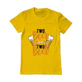 Tricou adler barbat two beer galben