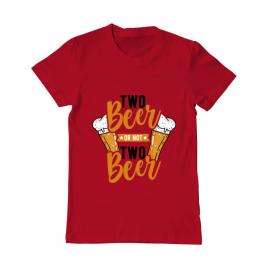 Tricou adler barbat two beer rosu