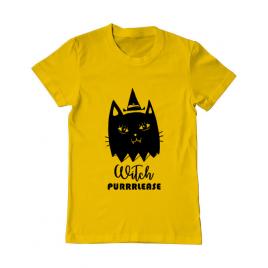 Tricou adler barbat witch purrrlease galben