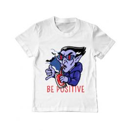 Tricou adler copil be positive alb