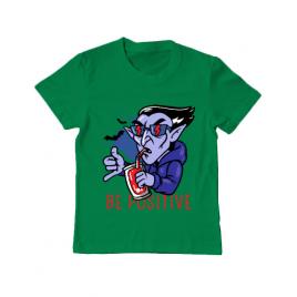 Tricou adler copil be positive verde mediu