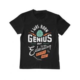 Tricou adler copil born genius negru
