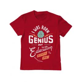 Tricou adler copil born genius rosu