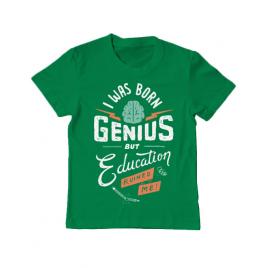 Tricou adler copil born genius verde mediu