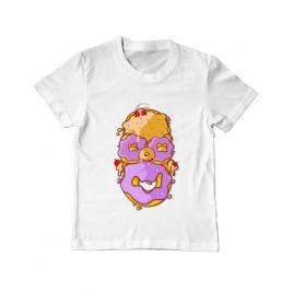 Tricou adler copil homer donut alb
