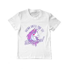 Tricou adler copil lets drink alb
