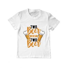 Tricou adler copil two beer alb