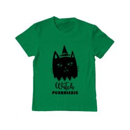 Tricou adler copil witch purrrlease verde mediu