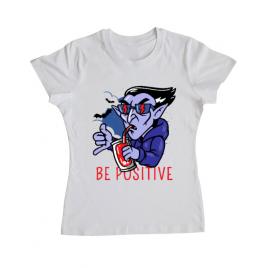 Tricou adler dama be positive alb