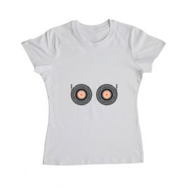 Tricou adler dama boobs rhythm alb
