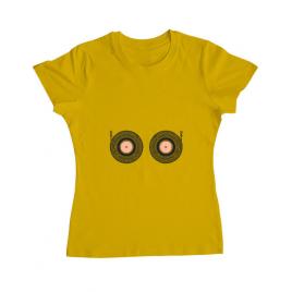 Tricou adler dama boobs rhythm galben
