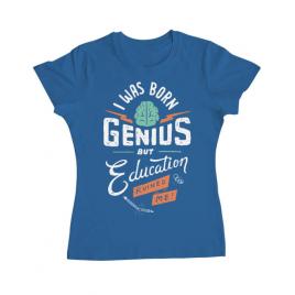 Tricou adler dama born genius albastru azuriu