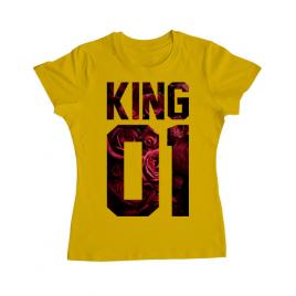 Tricou adler dama flower king galben