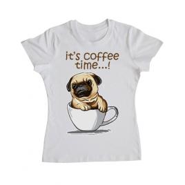 Tricou adler dama its coffee time alb