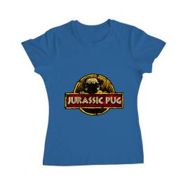 Tricou adler dama jurassic pug albastru azuriu