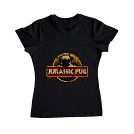 Tricou adler dama jurassic pug negru