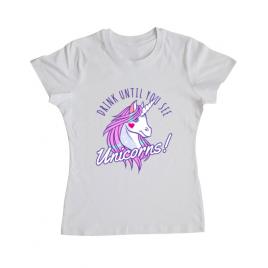 Tricou adler dama lets drink alb